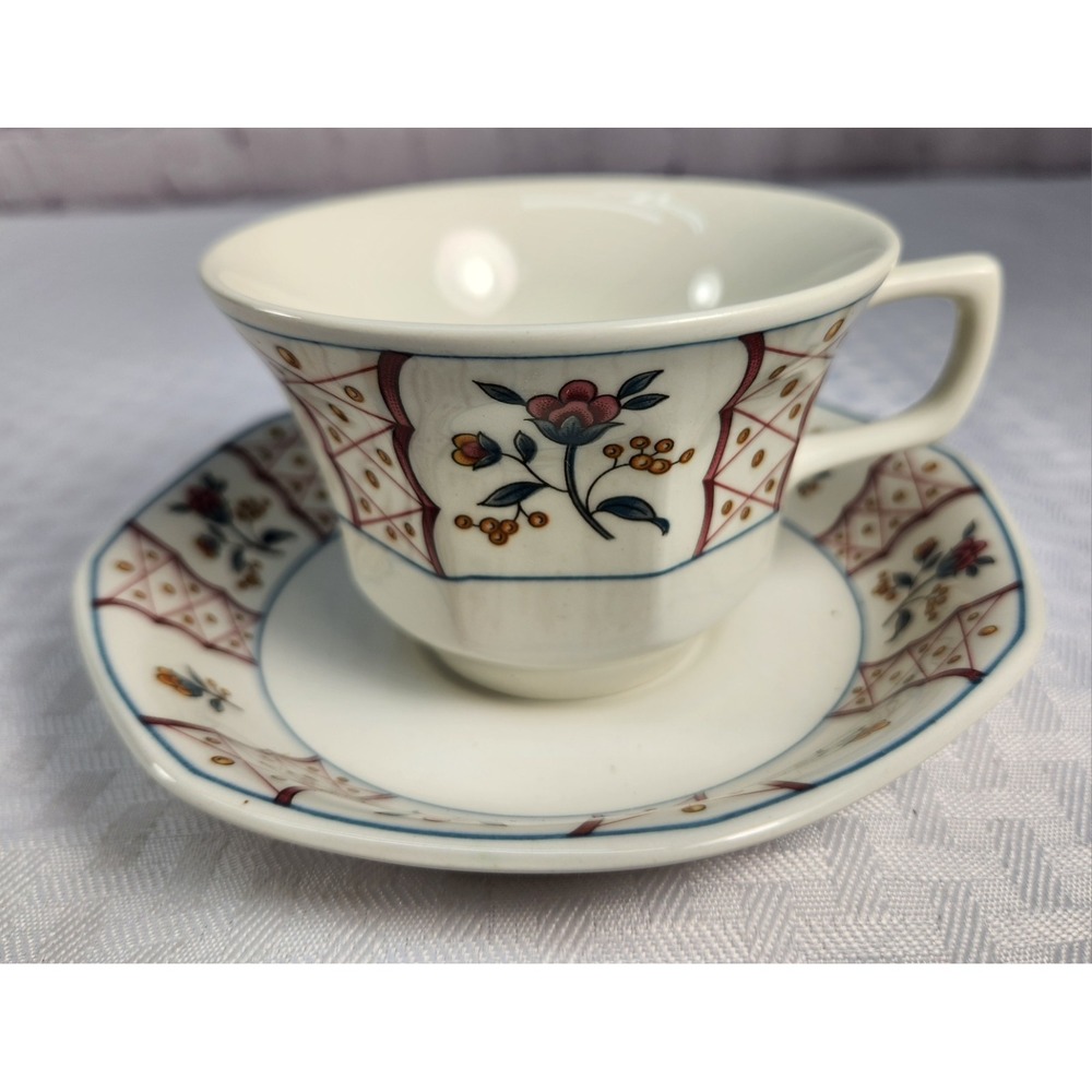 Vintage Adams China English Ironstone • Anita Pattern • Cup & Saucer Set England